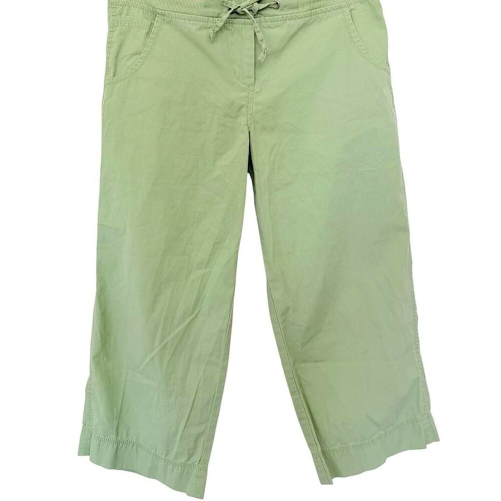 Anthropologie Hei Hei Green Cropped Capri Drawstring Pants Size 2